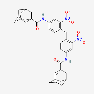 molecular formula C35H40N4O6 B4903493 N-[4-[[4-(adamantane-1-carbonylamino)-2-nitrophenyl]methyl]-3-nitrophenyl]adamantane-1-carboxamide 