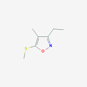molecular formula C7H11NOS B049035 3-Ethyl-4-methyl-5-(methylthio)isoxazole CAS No. 118631-13-3