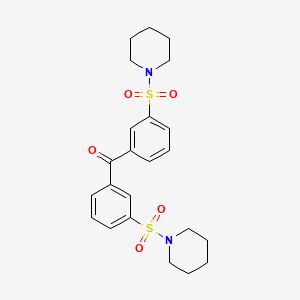 molecular formula C23H28N2O5S2 B4903670 bis[3-(1-piperidinylsulfonyl)phenyl]methanone 