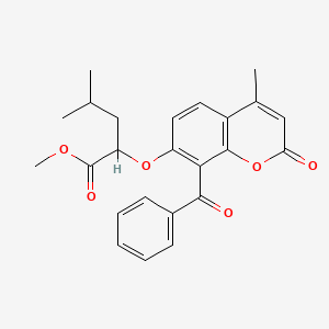 molecular formula C24H24O6 B4903833 methyl 2-[(8-benzoyl-4-methyl-2-oxo-2H-chromen-7-yl)oxy]-4-methylpentanoate 
