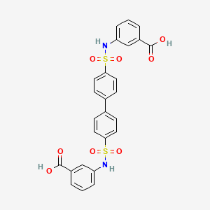 molecular formula C26H20N2O8S2 B4904393 3-{4'-[(3-Carboxyphenyl)sulfamoyl]-[1,1'-biphenyl]-4-sulfonamido}benzoic acid 