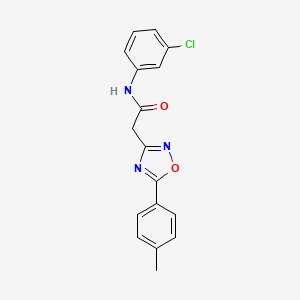 molecular formula C17H14ClN3O2 B4904420 N-(3-Chlorophenyl)-2-(5-(p-tolyl)-1,2,4-oxadiazol-3-yl)acetamide CAS No. 915931-56-5