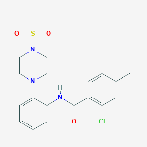 2-chloro-4-methyl-N-{2-[4-(methylsulfonyl)-1-piperazinyl]phenyl}benzamide