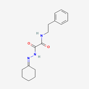 molecular formula C16H21N3O2 B4904708 2-(2-cyclohexylidenehydrazinyl)-2-oxo-N-(2-phenylethyl)acetamide 