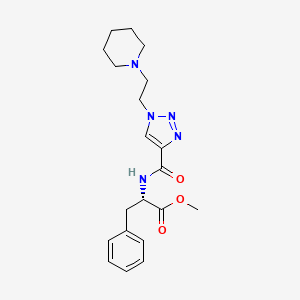 molecular formula C20H27N5O3 B4904817 methyl (2S)-3-phenyl-2-[[1-(2-piperidin-1-ylethyl)triazole-4-carbonyl]amino]propanoate 