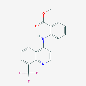 molecular formula C18H13F3N2O2 B049049 2-{[8-(三氟甲基)喹啉-4-基]氨基}苯甲酸甲酯 CAS No. 23779-98-8