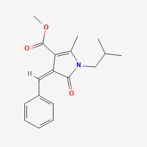 molecular formula C18H21NO3 B4904912 METHYL (4Z)-2-METHYL-1-(2-METHYLPROPYL)-5-OXO-4-(PHENYLMETHYLIDENE)-4,5-DIHYDRO-1H-PYRROLE-3-CARBOXYLATE 