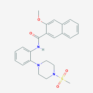 3-methoxy-N-{2-[4-(methylsulfonyl)-1-piperazinyl]phenyl}-2-naphthamide