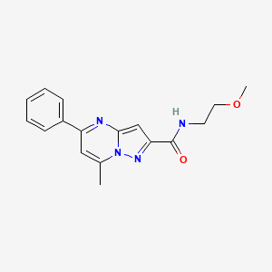 molecular formula C17H18N4O2 B4904941 N-(2-METHOXYETHYL)-7-METHYL-5-PHENYLPYRAZOLO[15-A]PYRIMIDINE-2-CARBOXAMIDE 