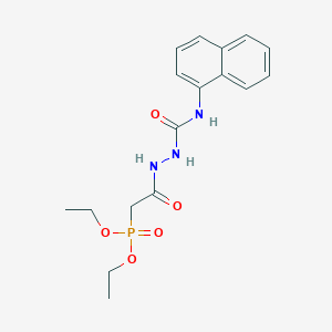molecular formula C17H22N3O5P B4905026 diethyl (2-{2-[(1-naphthylamino)carbonyl]hydrazino}-2-oxoethyl)phosphonate 