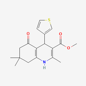 molecular formula C18H21NO3S B4905031 Methyl 2,7,7-trimethyl-5-oxo-4-(thiophen-3-yl)-1,4,5,6,7,8-hexahydroquinoline-3-carboxylate 