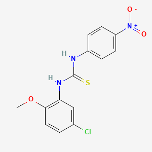 molecular formula C14H12ClN3O3S B4905112 N-(5-chloro-2-methoxyphenyl)-N'-(4-nitrophenyl)thiourea 