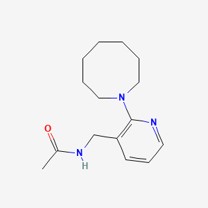 molecular formula C15H23N3O B4905194 N-{[2-(1-azocanyl)-3-pyridinyl]methyl}acetamide 