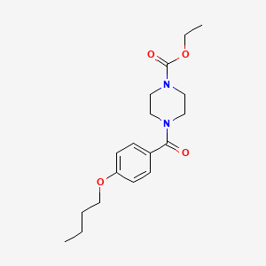 molecular formula C18H26N2O4 B4905213 Ethyl 4-(4-butoxybenzoyl)piperazine-1-carboxylate 