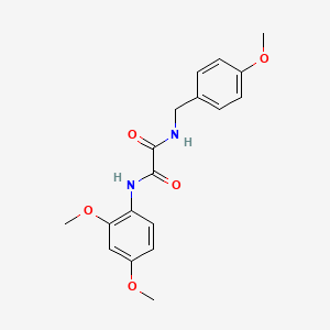 molecular formula C18H20N2O5 B4905381 N-(2,4-DIMETHOXYPHENYL)-N'-[(4-METHOXYPHENYL)METHYL]ETHANEDIAMIDE 