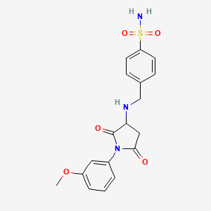 molecular formula C18H19N3O5S B4905433 4-({[1-(3-METHOXYPHENYL)-2,5-DIOXOPYRROLIDIN-3-YL]AMINO}METHYL)BENZENE-1-SULFONAMIDE 