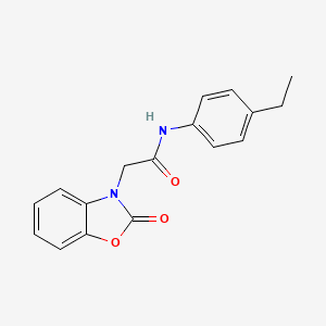 molecular formula C17H16N2O3 B4905441 N-(4-ETHYLPHENYL)-2-(2-OXO-2,3-DIHYDRO-1,3-BENZOXAZOL-3-YL)ACETAMIDE 