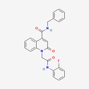 molecular formula C25H20FN3O3 B4905449 N-BENZYL-1-{[(2-FLUOROPHENYL)CARBAMOYL]METHYL}-2-OXO-1,2-DIHYDROQUINOLINE-4-CARBOXAMIDE 