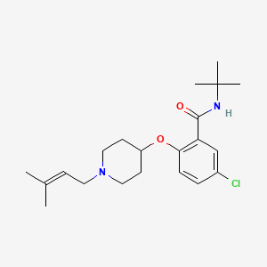 molecular formula C21H31ClN2O2 B4905618 N-(tert-butyl)-5-chloro-2-{[1-(3-methyl-2-buten-1-yl)-4-piperidinyl]oxy}benzamide 
