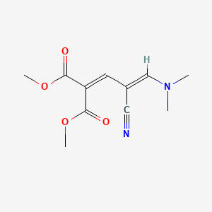 molecular formula C11H14N2O4 B4905838 dimethyl 2-[(Z)-2-cyano-3-(dimethylamino)prop-2-enylidene]propanedioate 