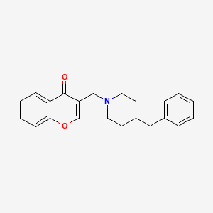 molecular formula C22H23NO2 B4906133 3-[(4-benzyl-1-piperidinyl)methyl]-4H-chromen-4-one 