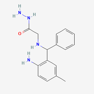 molecular formula C16H20N4O B4906167 2-[[(2-amino-5-methylphenyl)-phenylmethyl]amino]acetohydrazide 
