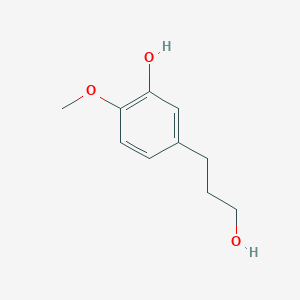 molecular formula C10H14O3 B049062 5-(3-Hydroxypropyl)-2-methoxyphenol CAS No. 57627-75-5
