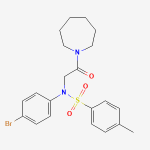 molecular formula C21H25BrN2O3S B4906226 N-[2-(1-azepanyl)-2-oxoethyl]-N-(4-bromophenyl)-4-methylbenzenesulfonamide 