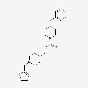 molecular formula C25H34N2OS B4906576 1-(4-Benzylpiperidin-1-yl)-3-[1-(thiophen-2-ylmethyl)piperidin-4-yl]propan-1-one 