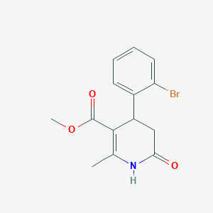 molecular formula C14H14BrNO3 B4906578 Methyl 4-(2-bromophenyl)-2-methyl-6-oxo-1,4,5,6-tetrahydropyridine-3-carboxylate 