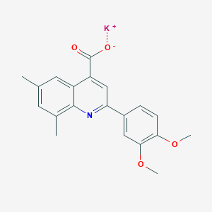 molecular formula C20H18KNO4 B4906652 Potassium;2-(3,4-dimethoxyphenyl)-6,8-dimethylquinoline-4-carboxylate 
