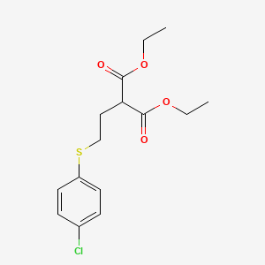 molecular formula C15H19ClO4S B4906698 Diethyl 2-[2-(4-chlorophenyl)sulfanylethyl]propanedioate 