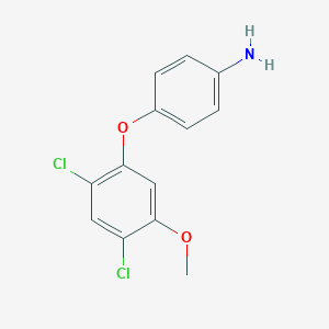 molecular formula C13H11Cl2NO2 B049067 4-(2,4-Dichloro-5-methoxyphenoxy)aniline CAS No. 125138-50-3