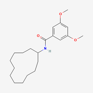 molecular formula C21H33NO3 B4906757 N-cyclododecyl-3,5-dimethoxybenzamide 