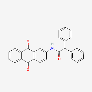 molecular formula C28H19NO3 B4906859 N-(9,10-dioxo-9,10-dihydroanthracen-2-yl)-2,2-diphenylacetamide 
