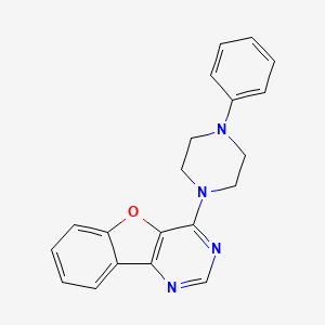 molecular formula C20H18N4O B4906935 4-(4-Phenylpiperazin-1-yl)-[1]benzofuro[3,2-d]pyrimidine CAS No. 5935-34-2