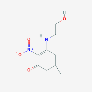 molecular formula C10H16N2O4 B4906990 3-(2-Hydroxyethylamino)-5,5-dimethyl-2-nitrocyclohex-2-en-1-one 