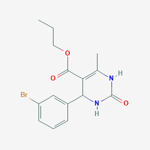 molecular formula C15H17BrN2O3 B4907074 Propyl 4-(3-bromophenyl)-6-methyl-2-oxo-1,2,3,4-tetrahydropyrimidine-5-carboxylate 