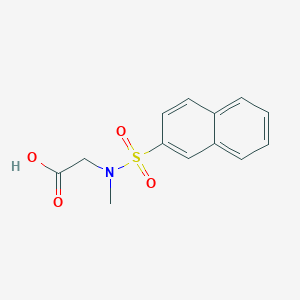 molecular formula C13H13NO4S B049071 (Methyl(2-naphthylsulfonyl)amino)acetic acid CAS No. 123760-47-4