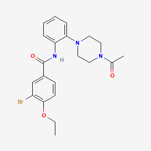 molecular formula C21H24BrN3O3 B4907104 N-[2-(4-acetylpiperazin-1-yl)phenyl]-3-bromo-4-ethoxybenzamide 