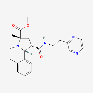 molecular formula C22H28N4O3 B4907145 methyl (2S,4S,5R)-1,2-dimethyl-5-(2-methylphenyl)-4-(2-pyrazin-2-ylethylcarbamoyl)pyrrolidine-2-carboxylate 