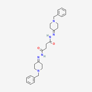 molecular formula C28H36N6O2 B4907157 N',N'-bis(1-benzylpiperidin-4-ylidene)butanedihydrazide 