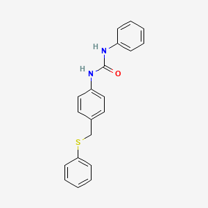 molecular formula C20H18N2OS B4907173 N-phenyl-N'-{4-[(phenylthio)methyl]phenyl}urea 