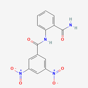 molecular formula C14H10N4O6 B4907232 N-(2-carbamoylphenyl)-3,5-dinitrobenzamide 