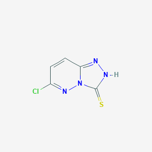 molecular formula C5H3ClN4S B049073 6-Chloro[1,2,4]triazolo[4,3-b]pyridazine-3-thiol CAS No. 111317-12-5