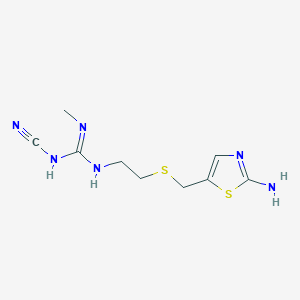 N-Cyano-N'-methyl-N''-(2-((2-amino-5-thiazolyl)methylthio)ethyl)guanidine