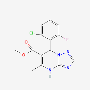 molecular formula C14H12ClFN4O2 B4907432 methyl 7-(2-chloro-6-fluorophenyl)-5-methyl-4,7-dihydro[1,2,4]triazolo[1,5-a]pyrimidine-6-carboxylate 