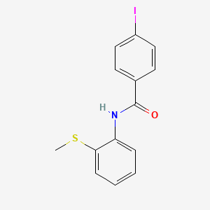 molecular formula C14H12INOS B4907536 4-iodo-N-(2-methylsulfanylphenyl)benzamide 