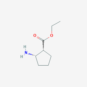 molecular formula C8H15NO2 B049077 Ethyl (1R,2S)-2-Aminocyclopentanecarboxylate CAS No. 114745-45-8