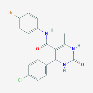 molecular formula C18H15BrClN3O2 B4907833 N-(4-bromophenyl)-4-(4-chlorophenyl)-6-methyl-2-oxo-3,4-dihydro-1H-pyrimidine-5-carboxamide CAS No. 5680-52-4